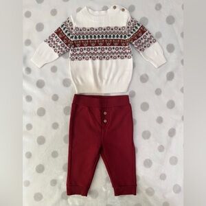 First Impressions Snowflake Sweater and Pants Set